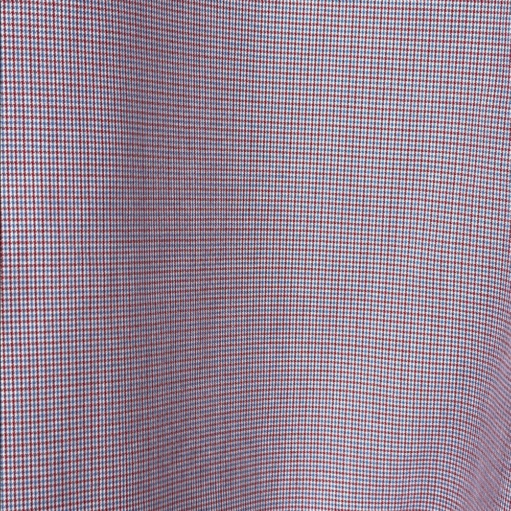 Eton Red Blue Checkered Button Down Dress Shirt Men's 40/15.75 - Picture 3 of 10